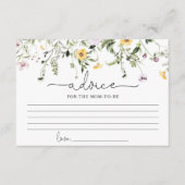Wildbloemen romantisch bloemadvies voor moeder oud informatiekaartje (Voorkant)