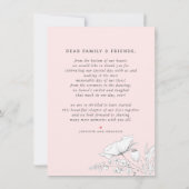 Wildbloemen Roze Elegant Wedding Foto Bedankkaart (Achterkant)