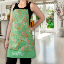 Wildbloemen roze geel patroon aangepaste naam groe