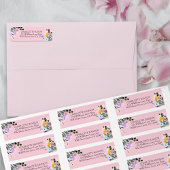  Wildbloemen Roze Return Address Label