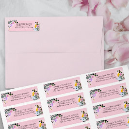  Wildbloemen Roze Return Address Label