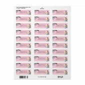  Wildbloemen Roze Return Address Label (Full Sheet)