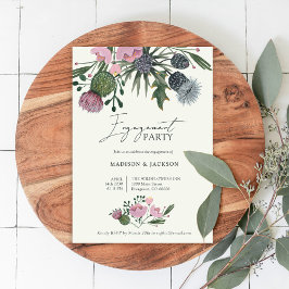 Wildbloemen Roze Wedding Engagement Party Kaart