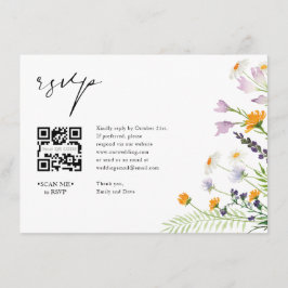 Wildbloemen RSVP Bieden QR CODE Details op rug Informatiekaartje