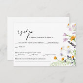 Wildbloemen RSVP-kaart Kaart (Voorkant / Achterkant)
