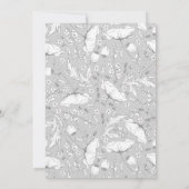 Wildbloemen Schketch Elegant Weddenfoto Kaart (Achterkant)