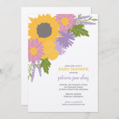 Wildbloemen Shower Invitation Kaart (Voorkant / Achterkant)