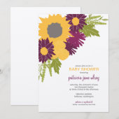 Wildbloemen Shower Invitation Kaart (Voorkant / Achterkant)