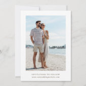 Wildbloemen Silhouet krans bruiloft foto Tan Save The Date (Achterkant)