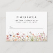 Wildbloemen | Spring Baby shower Luier Raffle Informatiekaartje (Voorkant)