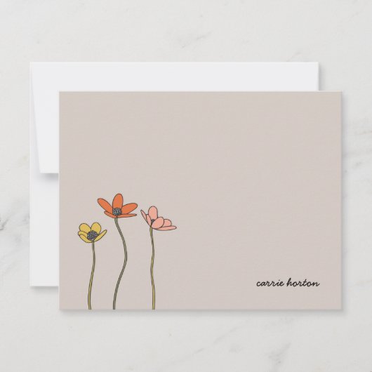 Wildbloemen Stationery Notitiekaartje (Voorkant)