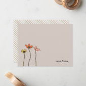 Wildbloemen Stationery Notitiekaartje (Voorkant / Achterkant in situ)