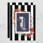 Wildbloemen Stripe Weddenschap Foto Hartelijk dank Bedankkaart (Voorkant / Achterkant)