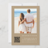 Wildbloemen Tan Silhouette 2 foto bruiloft Save The Date (Achterkant)