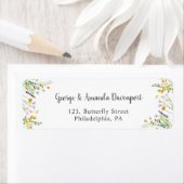 Wildbloemen Terug-adres label (Insitu)