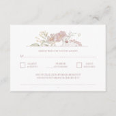 Wildbloemen Traditionele Witte Bruiloft RSVP Informatiekaartje (Voorkant)