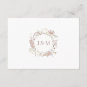 Wildbloemen Traditionele Witte Bruiloft RSVP Informatiekaartje (Achterkant)