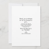 Wildbloemen Ultrasound Foto: grappig Bedankkaart (Achterkant)