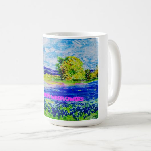 wildbloemen van blauwbonet koffiemok (Voorkant rechts)