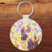 wildbloemen van blauwbonet sleutelhanger (Voorkant)