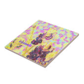 wildbloemen van blauwbonet tegeltje (Zijkant)