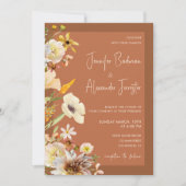 Wildbloemen verbrande Sinaasappels roest terracott Kaart (Voorkant)