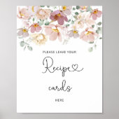 Wildbloemen verlaten je recept-kaart hier poster (Voorkant)