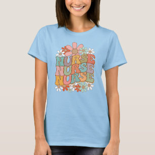 Wildbloemen Verpleegkundige Shirt, Verpleegkundige T-shirt