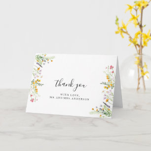 Wildbloemen Vertrouwde foto Hartelijk dank Kaart