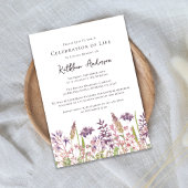 Wildbloemen Viering van het begrafenisherdenkingsp Kaart