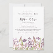 Wildbloemen Viering van het begrafenisherdenkingsp Kaart (Voorkant)