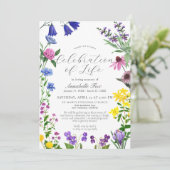 Wildbloemen Viering van het begrafenisherdenkingsp Kaart (Staand voorkant)