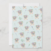 Wildbloemen Virtuele Baby of Vrijgezellenfeest per Kaart (Achterkant)