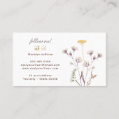 Wildbloemen visitekaartje (Achterkant)