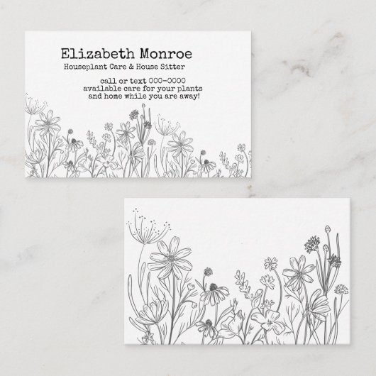 Wildbloemen Visitekaartje (Voorkant / Achterkant)