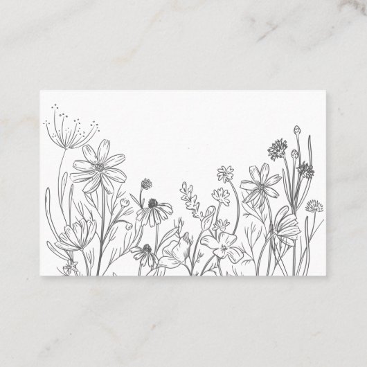 Wildbloemen Visitekaartje (Achterkant)