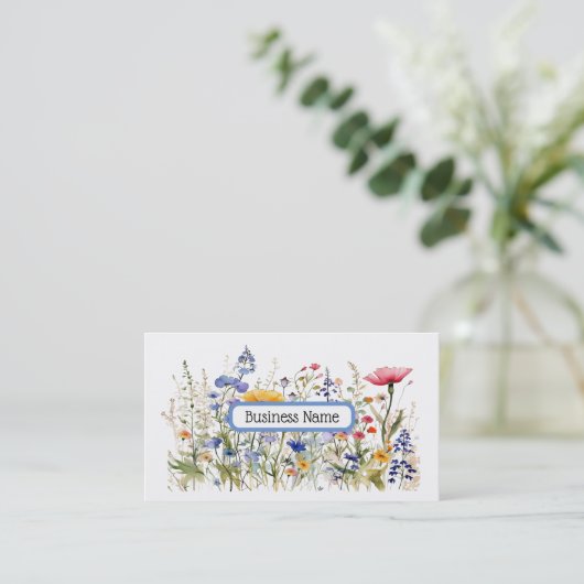 Wildbloemen Visitekaartje (Staand voorkant)