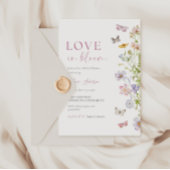 Wildbloemen Vlinder Liefde in Bloom Vrijgezellenfe Kaart