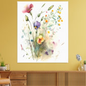 wildbloemen voor natuur liefhebbers canvas afdruk (Insitu (Woonkamer))