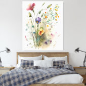 wildbloemen voor natuur liefhebbers canvas afdruk (Insitu (Slaapkamer))