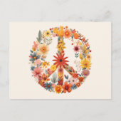 Wildbloemen Vredesteken bloemenkrans Briefkaart (Voorkant)