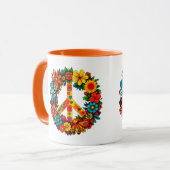 Wildbloemen Vredesteken bloemenkrans Mok (Voorkant links)