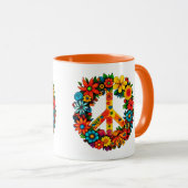 Wildbloemen Vredesteken bloemenkrans Mok (Voorkant rechts)