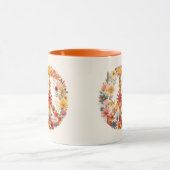 Wildbloemen Vredesteken bloemenkrans Mok (Midden)