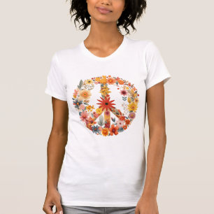 Wildbloemen Vredesteken bloemenkrans T-shirt