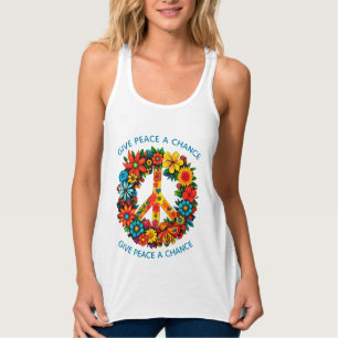 Wildbloemen Vredesteken bloemenkrans Tanktop