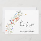 Wildbloemen Vrijgezellenfeest Bedankkaart (Voorkant)