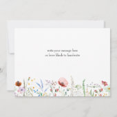 Wildbloemen Vrijgezellenfeest Bedankkaart (Achterkant)