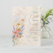 Wildbloemen Vrijgezellenfeest BOHO Gedrukt of digi Kaart (Staand voorkant)