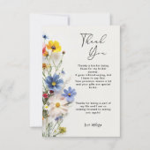 Wildbloemen Vrijgezellenfeest Hartelijk dank Bedankkaart (Voorkant)